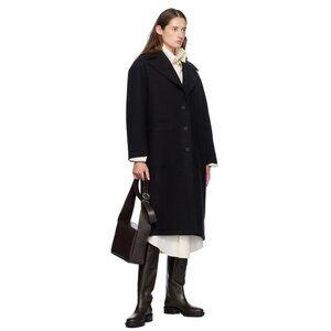 HARRIS WHARF London Boiled Wool Coat Size S Made in Italy